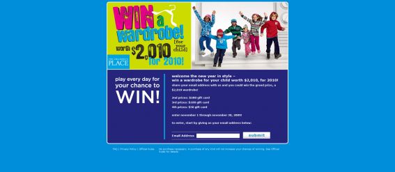 Win A Wardrobe Worth $2,010, for 2010! Sweepstakes