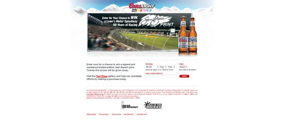 Coors Light Sam Bass Sweepstakes