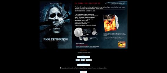 Final Destination Sweepstakes Final Destination Sweepstakes