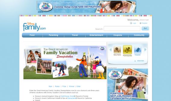 Disney Family.com Great American Family Vacation Sweepstakes
