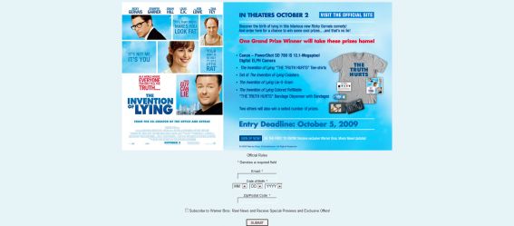 The Invention Of Lying Sweepstakes The Invention Of Lying Sweepstakes