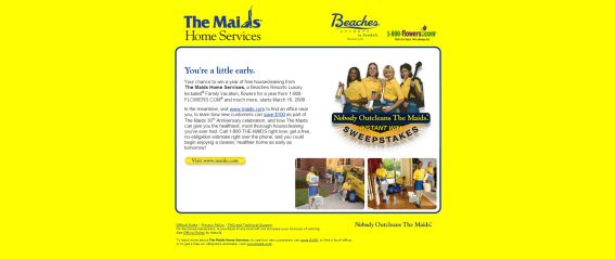 2009 Nobody Outcleans The Maids Instant Win Sweepstakes