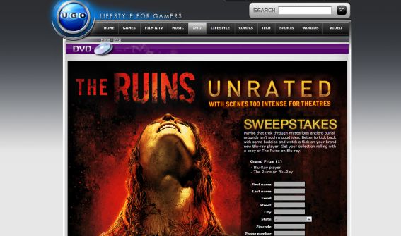 The Ruins Home Entertainment Sweeps