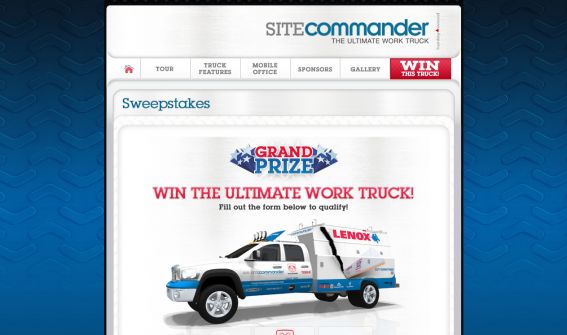 Site Commander Ultimate Work Truck Sweepstakes Site Commander Ultimate Work Truck Sweepstakes