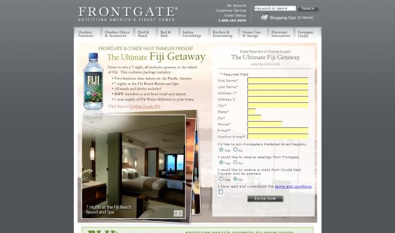 Frontgate Fiji Getaway Sweepstakes