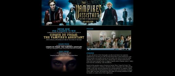 The Vampire’s Assistant Screening Sweepstakes