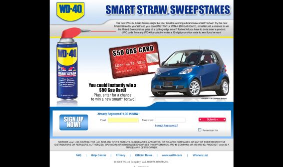 The WD-40 Smart Straw Sweepstakes