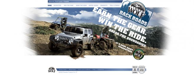 Timber Wolf Back Roads Sweepstakes Timber Wolf Back Roads Sweepstakes