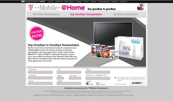 T Mobile @ Home Sweepstakes