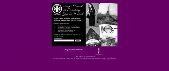 Tory Burch is Sending You to Paris Promotion