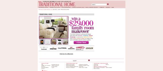 Traditional Home Family Room Makeover Sweepstakes