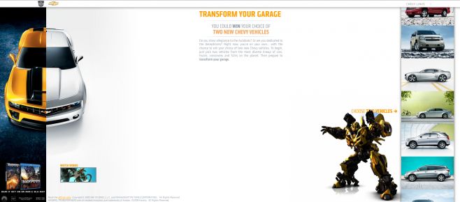 Chevy Transform Your Garage Sweepstakes at ChevyTransformYourGarage.com Chevy Transform Your Garage Sweepstakes at ChevyTransformYourGarage.com