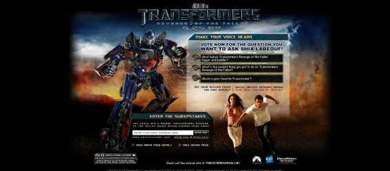 Transformers Revenge of the Fallen Toys Sweepstakes