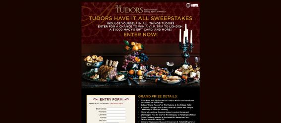 Tudors Have It All Sweepstakes Tudors Have It All Sweepstakes