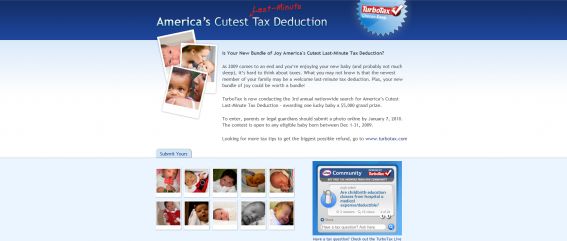 America’s Cutest Last-Minute Tax Deduction Contest