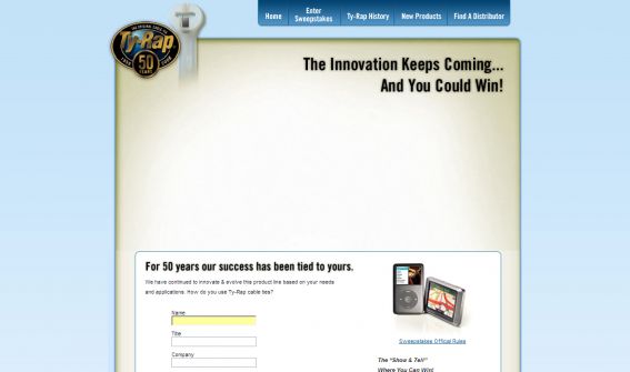 Ty-Rap 50th Anniversary Sweepstakes