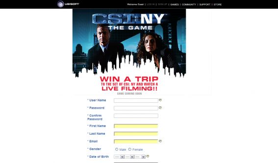 Ubisoft CSI New York  Sweepstakes