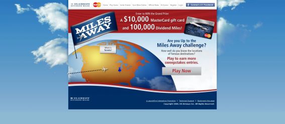 US Airways Miles Away Sweepstakes US Airways Miles Away Sweepstakes