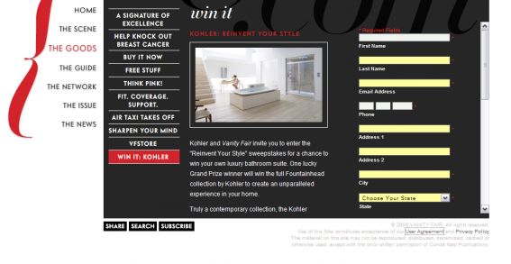 Kohler Reinvent Your Style Sweepstakes