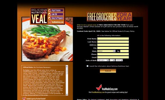 Veal Made Easy Sweepstakes
