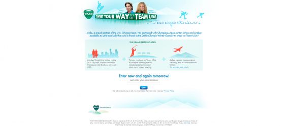 Vicks Tweet Your Way To See Team USA Sweepstakes