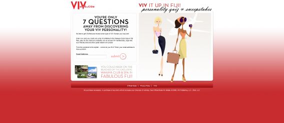 VIV it up in Fiji! Personality Quiz & Sweepstakes