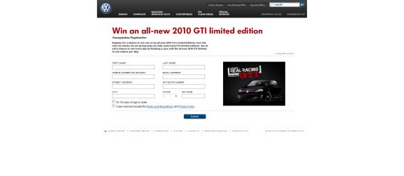 Volkswagen 2010 GTI Play to Win Sweepstakes Volkswagen 2010 GTI Play to Win Sweepstakes