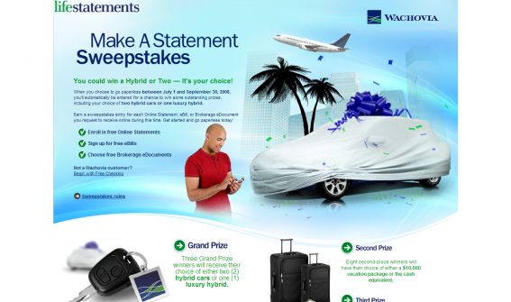 Wachovia Make a Statement Sweepstakes
