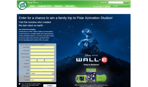Win with WALL•E and Leapster2 Sweepstakes