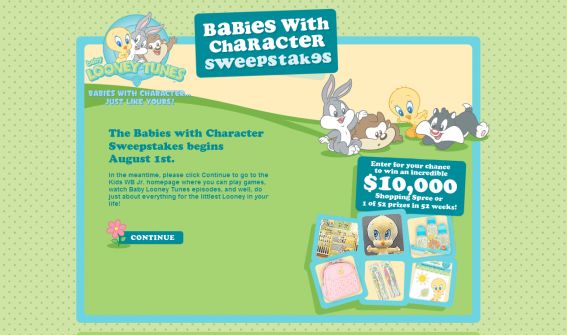 Warner Bros. – Baby Looney Tunes Babies with Character Sweepstakes