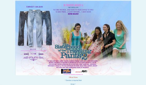 Warner Bros Sisterhood Of The Traveling Pants 2 Sweepstakes Warner Bros Sisterhood Of The Traveling Pants 2 Sweepstakes