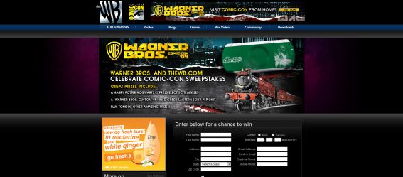 Warner Bros. and TheWB.com Celebrate Comic-Con Sweepstakes