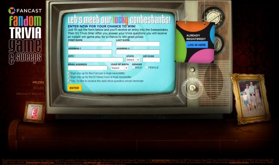 Fancast Fandom Trivia Game & Sweeps