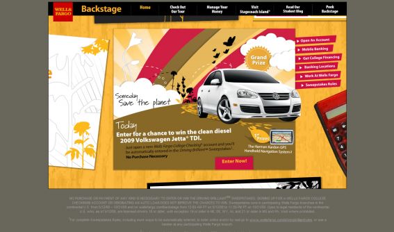 Wells Fargo Backstage Sweepstakes Wells Fargo Backstage Sweepstakes