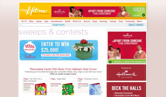 Lifetime’s FaLaLaLa Sweepstakes