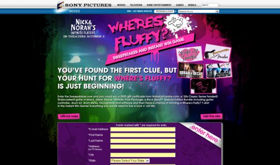 Where’s Fluffy? Sweepstakes and Instant Win Game