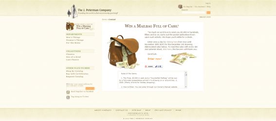 J. Peterman Cash Give-Away