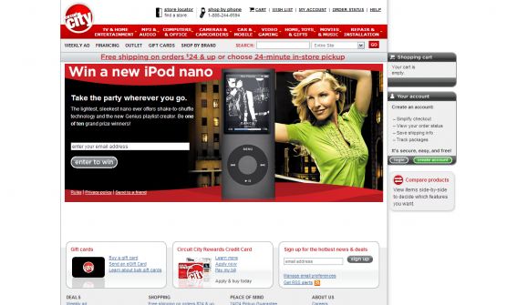 Circuit City’s Win 1 of 10 Apple iPod Nanos