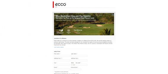 ECCO Stay & Play Contest