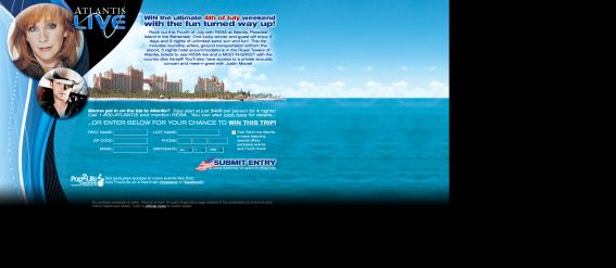 Atlantis Live Sweepstakes