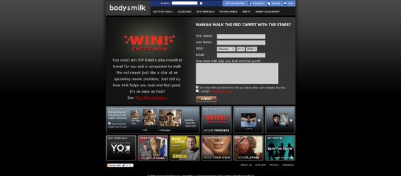 Body By Milk Win a Trip to the Red Carpet Contest