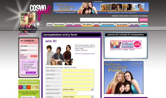 The Jonas Brothers in Camp Rock Shirts Sweepstakes