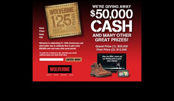 Wolverine 125th Anniversary Sweepstakes