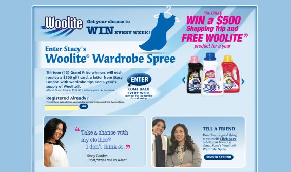 Stacy’s Woolite Wardrobe Spree Sweepstakes Stacy’s Woolite Wardrobe Spree Sweepstakes