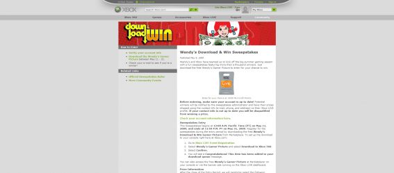 Wendy’s Download & Win Sweepstakes