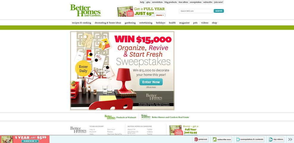 Better Homes And Gardens 15 000 Sweepstakes Sweepstakes Lovers