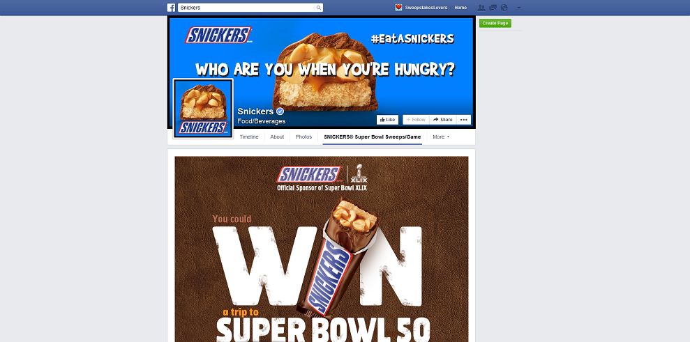 Snickers Super Bowl Satisfaction Game