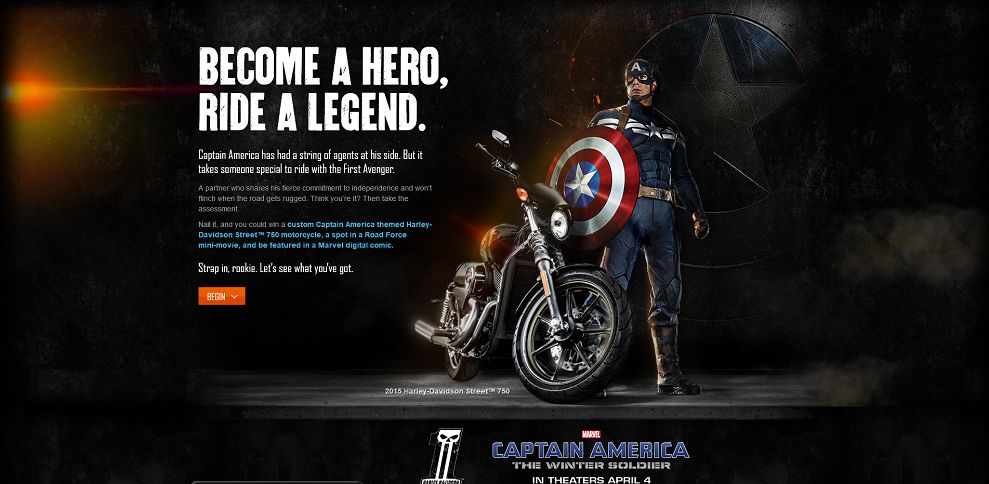 h d marvel Harley Davidson s Captain America The Winter
