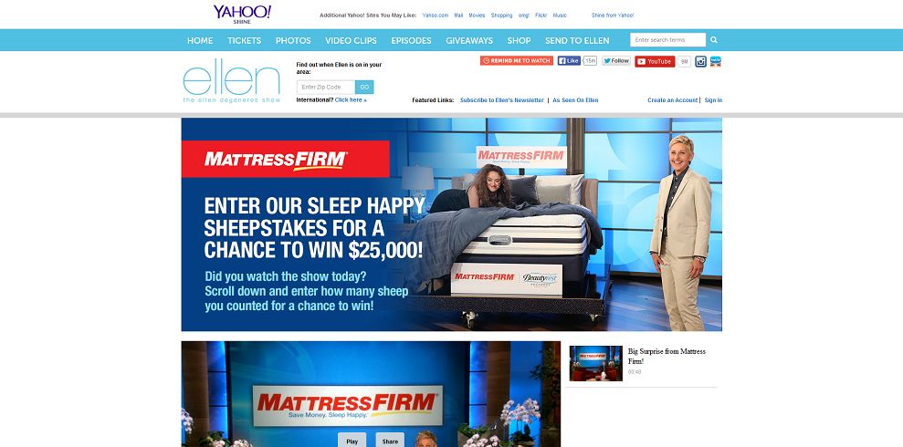 ellen mattress firm sweepstakes