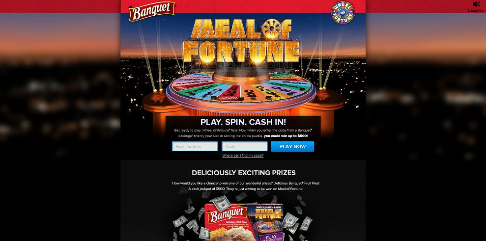 Banquet Meal of Fortune Instant Win and Sweepstakes